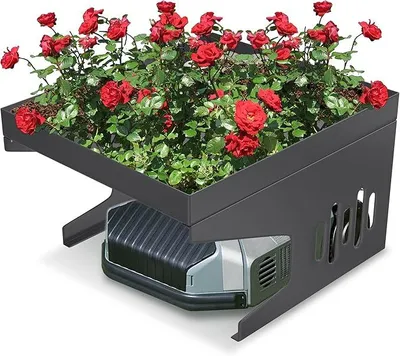 Immagine prodotto di Tagliaerba robotizzato, garage, tetto, colore antracite, metallo, pensilina per auto, copertura protettiva per robot da giardino, tagliaerba, protezione da pioggia, grandine e raggi UV, dimensioni 70 x 60 x 43 cm