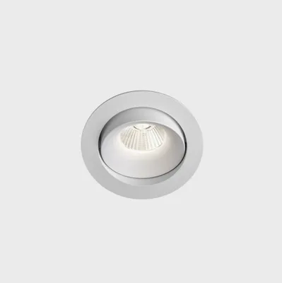 Zdjęcie produktu dla KOHL LIGHTING LUXO TILT – oprawa do wbudowania o średnicy ramki 105 mm, biała, kąt rozsyłu światła 38°, 12 W, CRI 90, 4000 K, bez możliwości ściemniania