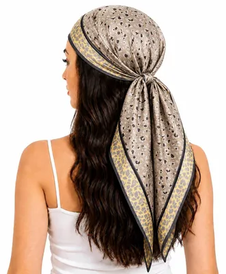 Produktbild von Damenschal Tuch Blume Bandana Kopftuch 90 x 90 cm Bunt