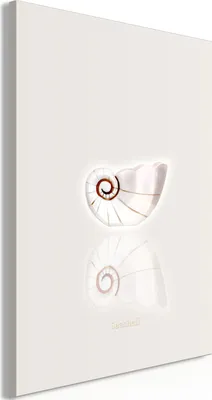 Produktbild von Italienischer Leinwand Leinwandbild - Ceramic Shell (1 Part) Vertical 60x90 cm Abstrakt b-A-0596-b-a