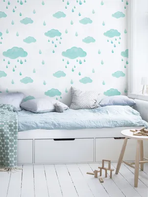 Produktbild von Coloray Fototapete 208x146 cm An Einer Wand Latex Latextapete -  Pastellregenwolken