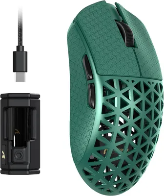 Produktbild von 5 Ultra Carbonfaser HyperSpeed Kabellose Gaming-Maus, 39g ultraleichte, 2,4G/BT/USB-C Kabelgebunden, PAW3950MAX Sensor, 8000Hz Abtastrate, 42000DPI,