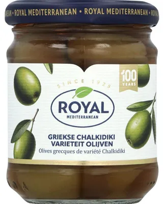 Obrázek produktu pro Royal Griekse Chalkidiki Olijven 210g - prémiové zelené olivy z Řecka