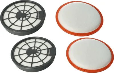 Produktbild von vhbw 4-tlg. Filter-Set kompatibel mit Dirt Devil DD2720, DD2651-1, DD2720-1, DD2720-0, DD2651-0 Staubsauger - 2x Abluft-Filter, 2x Motorschutz-Filter