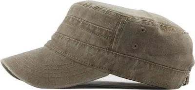 Zdjęcie produktu dla UAOOK Premium Army Cap Military Style Army Hat Men Summer 100% Bawełna Adjustable Fiddler Flat Cadet Baseball Cap Retro Chapeau Uni