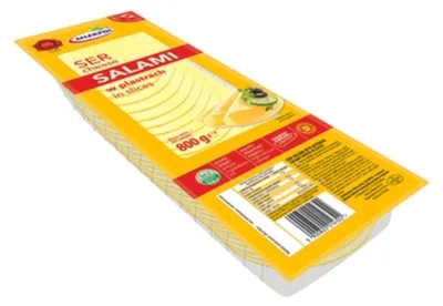 Zdjęcie produktu dla Ser Salami plastry 800g Mlekpol