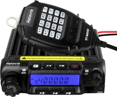 Image de Retevis RT9000D Émetteur-récepteur mobile, radio bidirectionnelle longue portée, DTMF 200CH autoradio mobile haute puissance avec microphone
