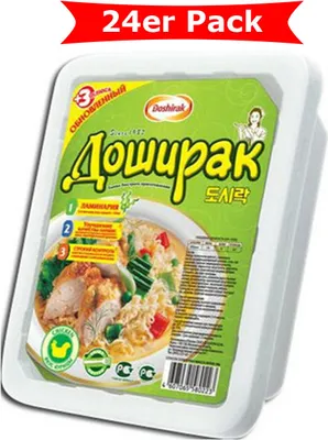 Produktbild von Doschirak instant Nudeln mit Huhngeschmack 24er Pack (24 x 90g) Nudelgericht