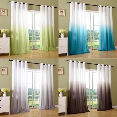 Zdjęcie produktu dla Szal nieprzezroczysty Zasłona z oczkami Gardina Mikrosatyna Gradient kolorów Mikrofibra, 2 sztuki 245x140, brązowy, 204252