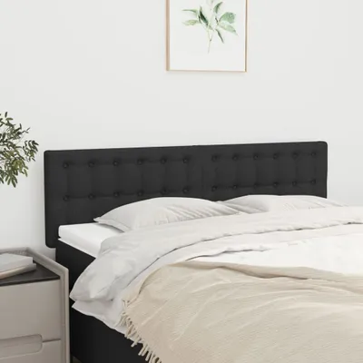 Produktbild von Cloris Designermöbel Kopfteile 2er Set Schwarz 72x5x78/88 cm Stoff 2024 Neu