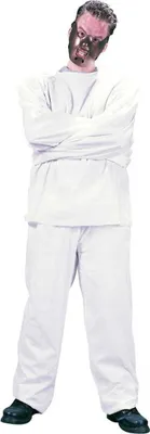 Produktbild von Irrenhauskleidung Kostüm mit Zwangsjacke für Halloween