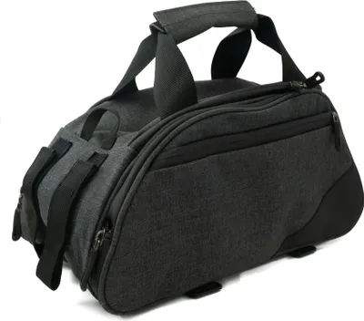 Produktbild von Fahrrad Tasche wasserfest Satteltasche Hecktasche mit Getränkehalter in Grau