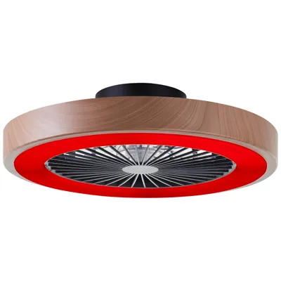 Image de BRILLIANT Ventilateur Plafonnier SLIMLINE imitation bois | Ø 49cm | 40W 4700 lumens 3000 - 6500 lumens | Plastique/métal