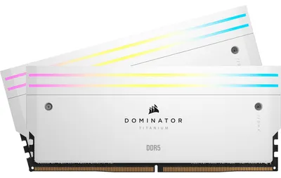 Image de DDR5  32GB PC 6600 CL32 CORSAIR KIT (2x16GB) DOMIN. T RGB Wh retail