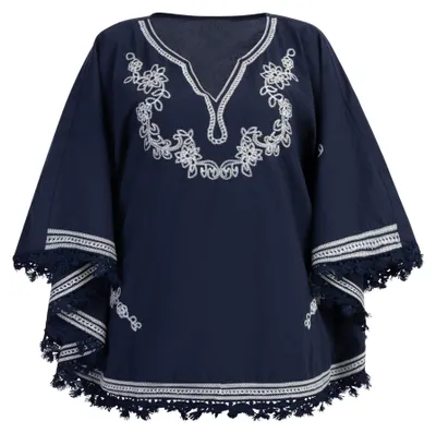 Image de Poncho ESHA pour femme - bleu marine, taille M