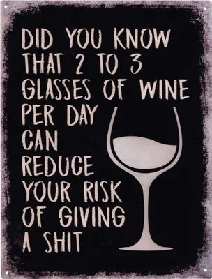 Productafbeelding van Blechschild G11948 3 Wine per Day Wein trinken 25 x 33