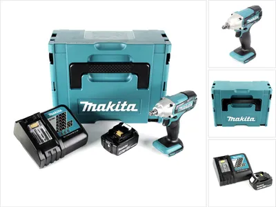 Produktbild von Makita DTW 190 RT1J Akku Schlagschrauber 18V 190Nm + 1x Akku 5,0Ah + Schnellladegerät im Makpac 2