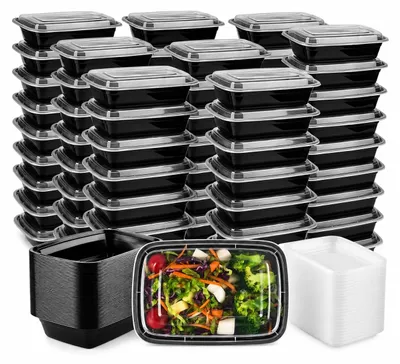 Immagine prodotto di Contenitori per la preparazione dei pasti senza BPA, con coperchio, set da 25 pezzi