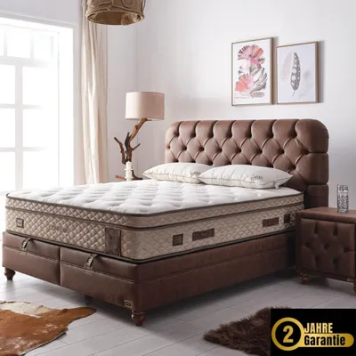 Produktbild von Bambi Boxspringbett 180x200 mit Bettkasten mit Matratzen Comfizone Set Stauraum 7-Komfortzonen Individueller H2-H5