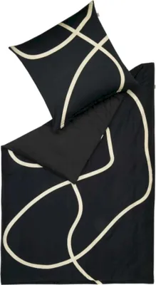 Immagine prodotto di MUSTERRING biancheria da letto in raso ARTSY nero 135 x 200 cm