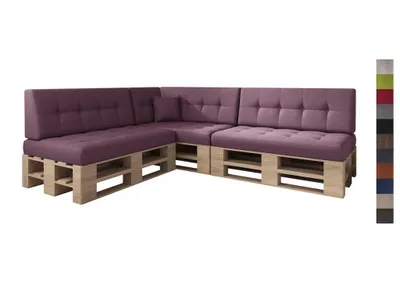 Produktbild von sunnypillow Palettenkissen Verona gesteppt 8er Set Purple
