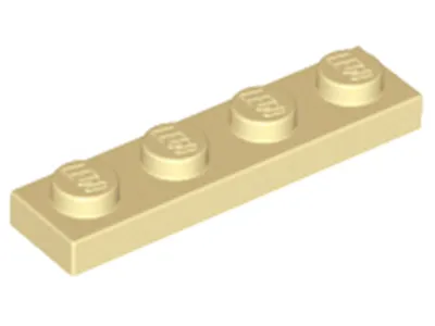 Image de Lego® 1x4 plaque 3710 - 1 pièce beige