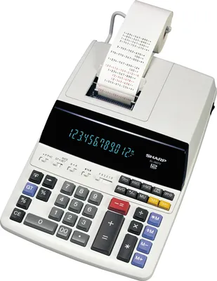 Produktbild von SHARP druckender Tischrechner EL-2607V 12-stellig hellgrau