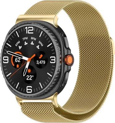 Produktbild von Für Samsung Galaxy Watch 8 / 8 Classic Metall Milan Mesh Magnetverschluss Armband Gold
