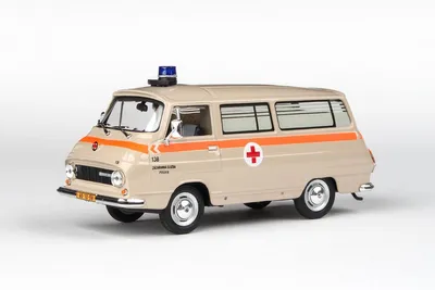 Zdjęcie produktu dla Škoda 1203 (1974) Ambulans - Ratownictwo (Ratownictwo Praga #138) ABREX 1:43