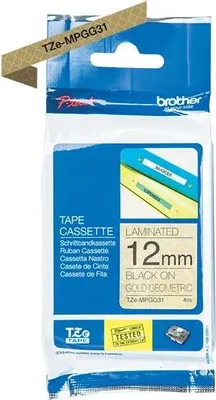 Obrázok produktu pre Brother TZE-MPGG31, Čierna na zlatej, TZe, Šedá, Tepelný prenos, Čína, 5 rok / roky