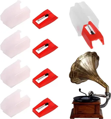 Productafbeelding van Platenspeler Naalden - Pick-up Naald - Muziek Luisteren - Robijn Keramische Naald - 4 stuks - Zwart