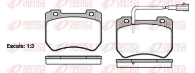 Produktbild von REMSA Bremsbeläge Satz Vorne Bremsklötze für ALFA ROMEO 159 Sportwagon (939) 1444.01
