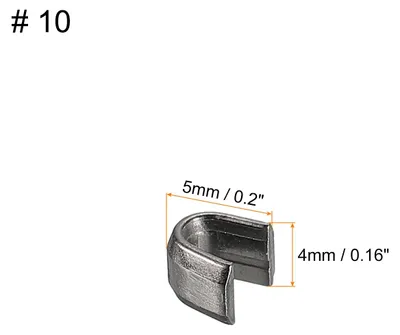 Produktbild von 40 Stš¹ck Rei?verschluss Stopper Schieberhalter #10 U Form Oben Stopfen Metall Rei?verschluss Reparatur Set fš¹r Taschen M?ntel Jacken Geschlossene Zipper Ersetzen Metallisch Schwarz