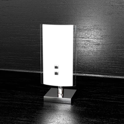 Image de Abatjour Contemporaneo Linéaire métal et verre blanc 1 lumière G9