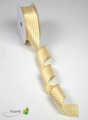 Produktbild von Karoband 25mm, 10 Meter, Farbe:creme 824