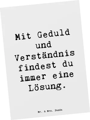 Produktbild von Mr. & Mrs. Panda Postkarte Spruch Konflikte friedlich lösen - Weiß - Geschenk, Postkarten, Grußkarte, Streitschlichtung, Trost, Zuversicht, Ansichtskarte, Liebe