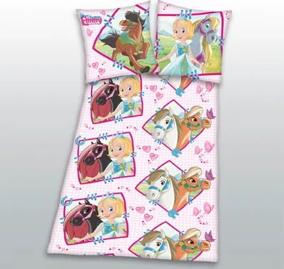 Produktbild von Bettwäsche Prinzessin Emmy 135x200 80x80 cm Biber Flanell