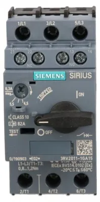Obrázok produktu pre Siemens 3RV20111GA15, Ochranný istič motora, IP20
