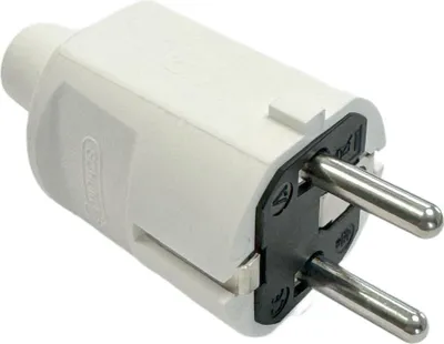 Productafbeelding van ABL compacte stekker, SCHUKO & 100000047, voor Frankrijk, wit, IP20, type 1505