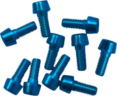 Obrázek produktu pro Šrouby Msc Alu7075t6 eloxované 10 kusů modré M6 x 25 mm