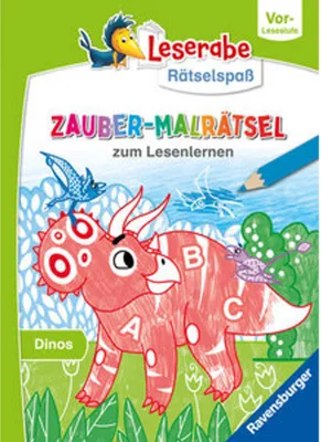 Produktbild von Leserabe Rätselspaß Zauber-Malrätsel zum Lesenlernen: Dinos (Vor-Lesestufe)