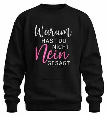 Immagine prodotto di Perché non hai detto no divertente regalo sarcastico JGA unisex felpa pullover, nero, S