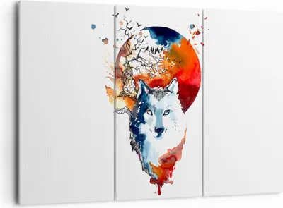 Produktbild von Bild auf Leinwand - Leinwandbild - Tierwelt Pelz Abbildung Mond - 165x110cm - Wand Bild - Wanddeko - Leinwanddruck - Bilder - Kunstdruck - Wanddekoration - Leinwand bilder - Wandkunst - CE165x110-3133