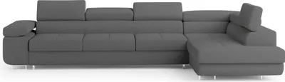 Produktbild von Masseno Ecksofa VICENTE mit Schlaffunktion L-Form, Sofa mit Bettkasten, Wohnzimmersofa, Couch, Soffa, Bettsofa, Couchgarnitur- Grau, QUELLE 92