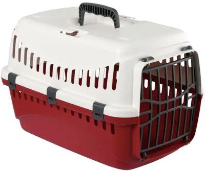 Produktbild von KERBL Transportkäfig Expedion 1 Creme/Burgund 10 kg