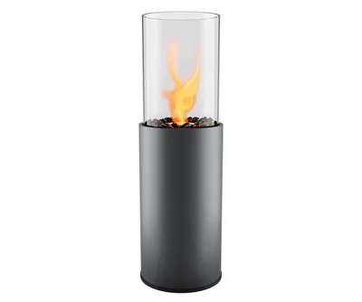 Produktbild von Flammtal Bioethanol Kamin [8h Brenndauer / 80x26x26 cm] - Freistehender Ethanol Standkamin für Out- & Indoor - Ethanol Kamin mit verstellbarer Flamme, KI-generiertes Bild