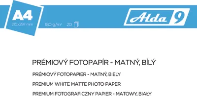 Obrázok produktu pre Fotopapier A4 180 g/m2, prémiový matný, biely, 20 listov