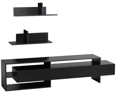 Immagine prodotto di Mobile Porta TV con 2 Mensole 180x33,5x42 cm in Legno Nero