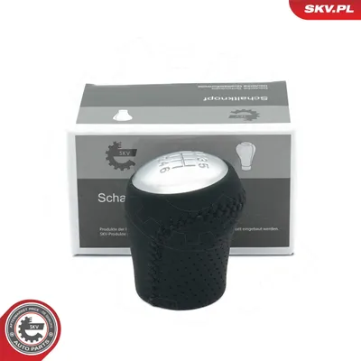 Image de Pommeau de levier de vitesses ESEN SKV en cuir argenté, 6 vitesses, pour NISSAN Qashqai / Qashqai +2 I (J10, NJ10), JUKE (F15) et X-TRAIL (T31)