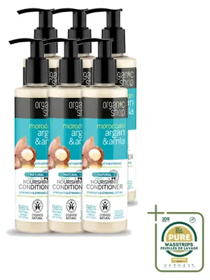 Productafbeelding van 6 x Organic Shop Glanzconditioner Waterlelie & Amarant, 280 ml - Voordeelverpakking - 6 stuks